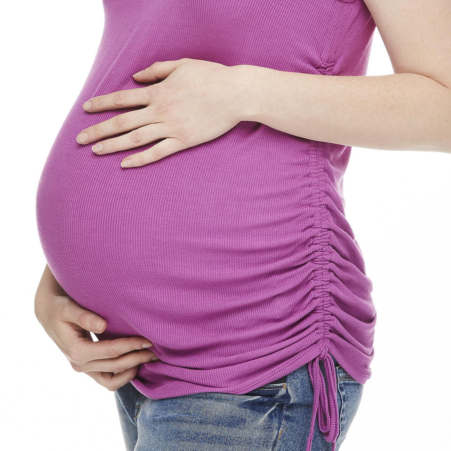 Paisley Sky Maternity Ruched Side Rib Tank