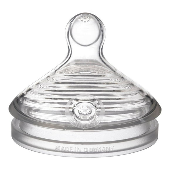 NUK Simply Natural Fast Flow Bottle Nipples, 2 Pack, 6+ Months