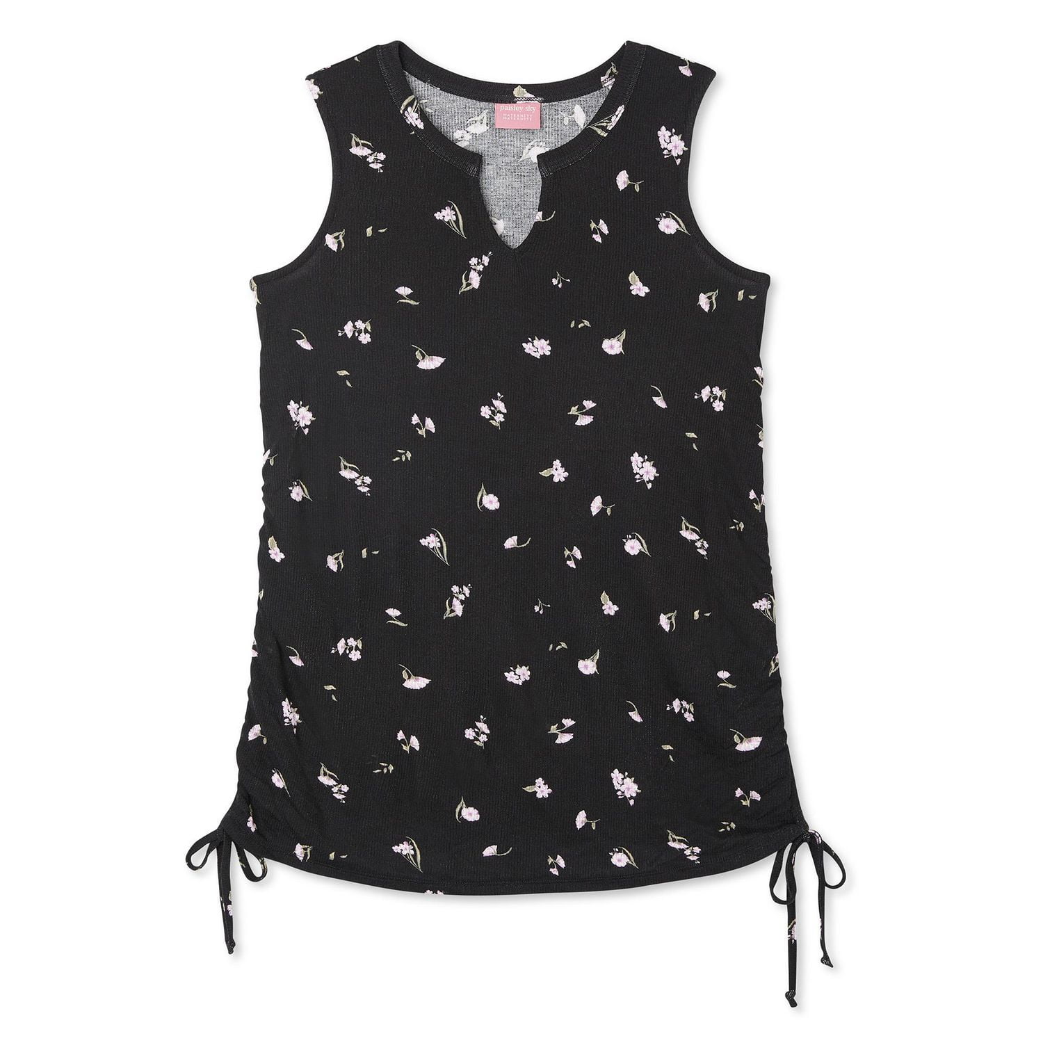 Débardeur côtelé avec côtés ruchés Paisley Sky Maternit