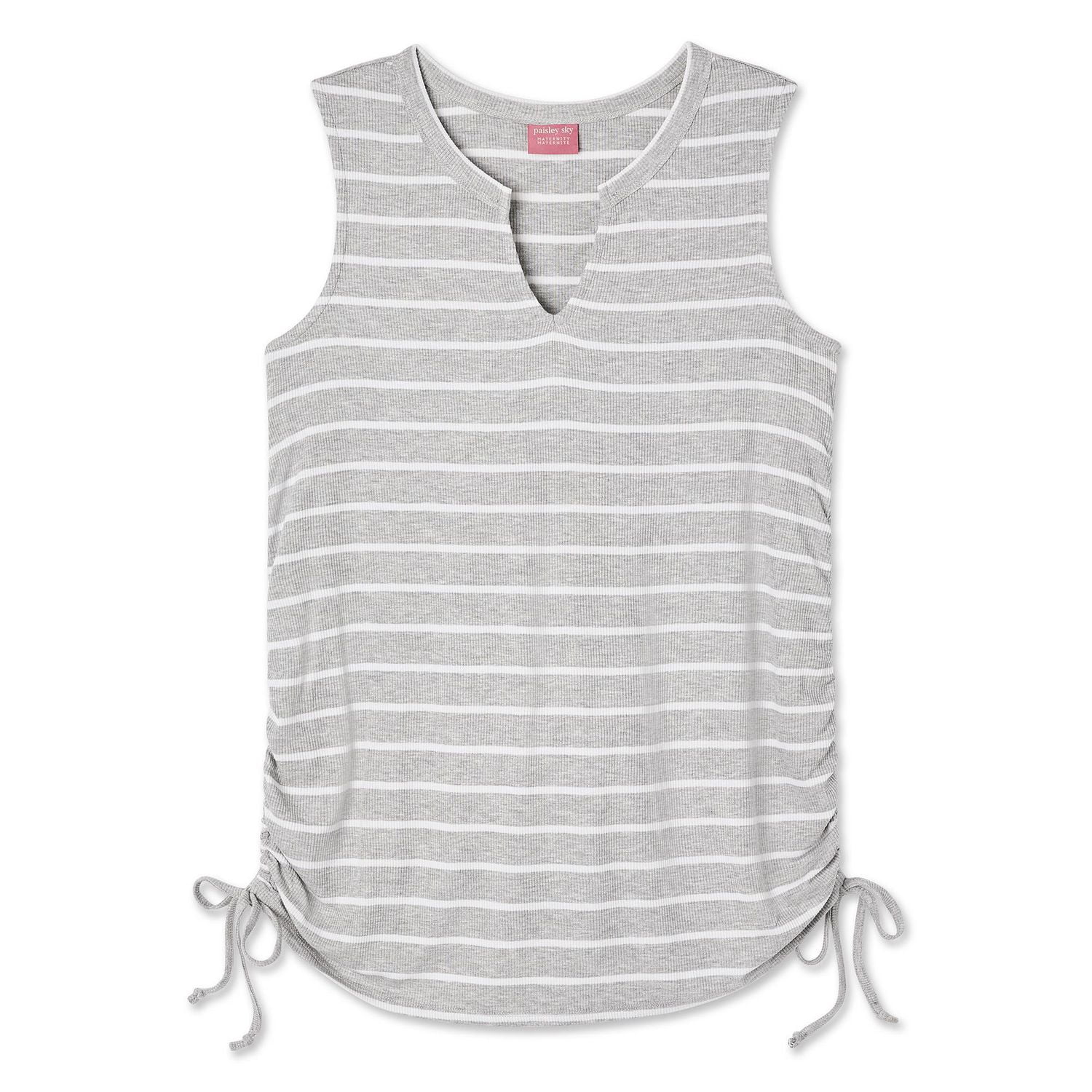 Paisley Sky Maternity Ruched Side Rib Tank