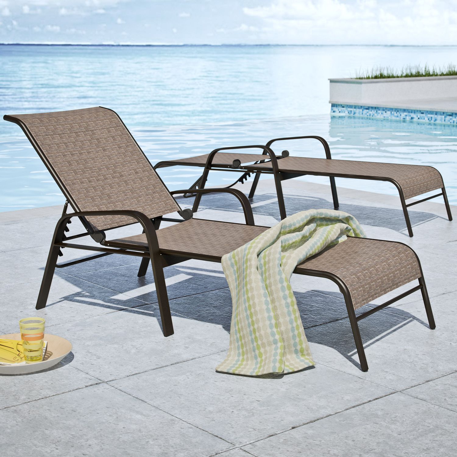 CorLiving Brown Reclining Patio Lounge Chairs | Walmart Canada