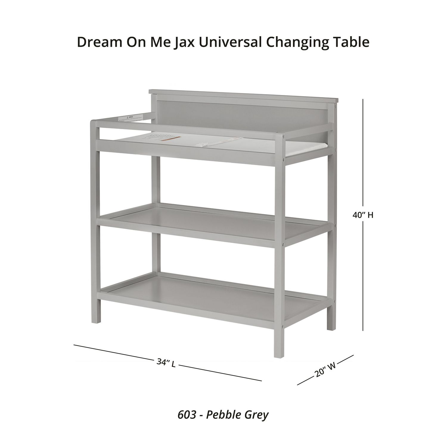 dream on me jax universal changing table