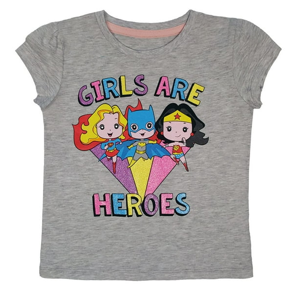 Justice League T-shirt à manches courtes pour fillettes