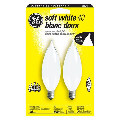 GE 40W Soft White Chandelier Bulbs Walmart.ca