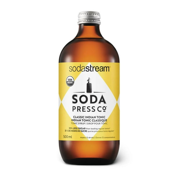 Sirop biologique SodaStream Soda Press, arôme d'Indian tonic 500 ml 
