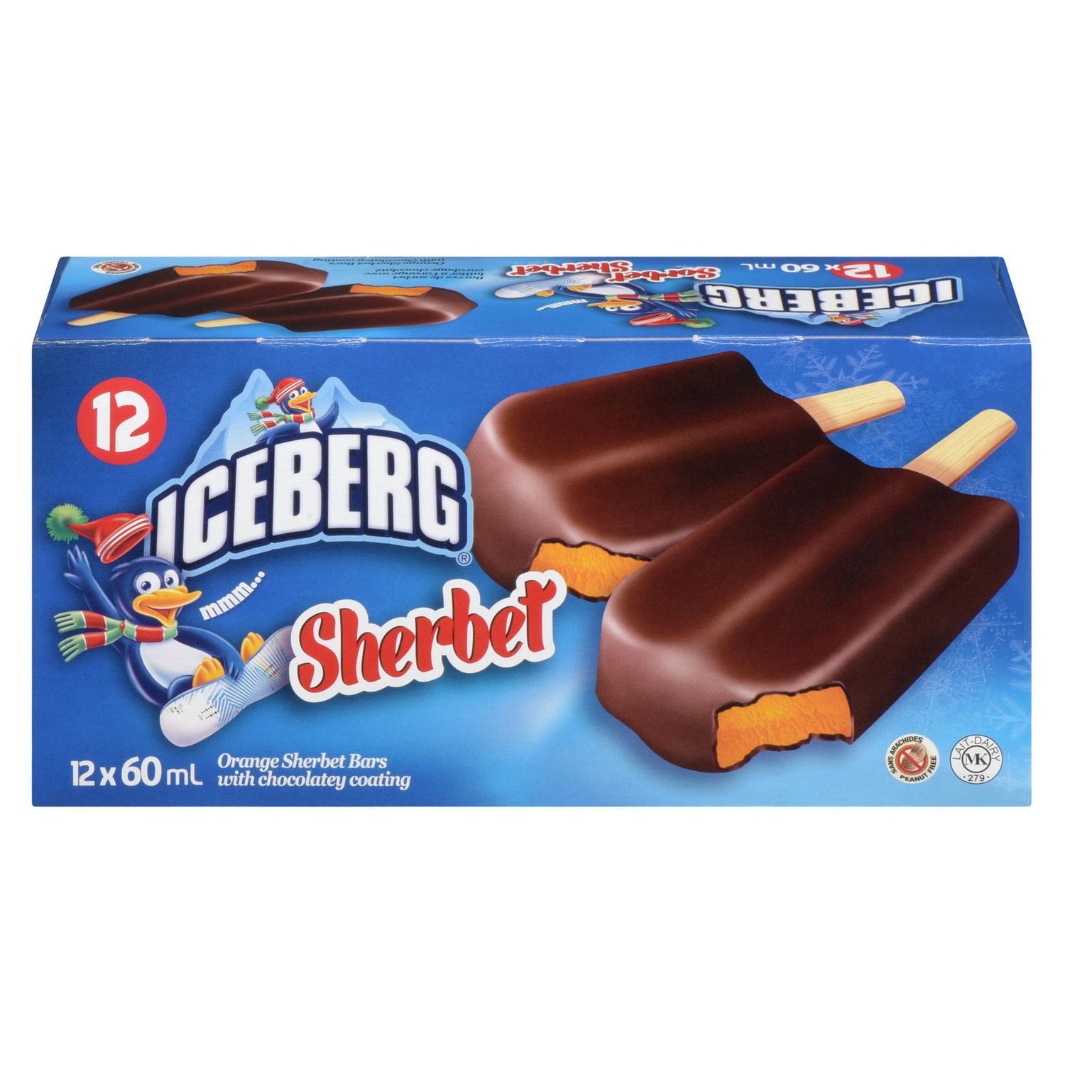 Iceberg Orange Sherbet with Chocolatey Coating Bars Walmart Canada