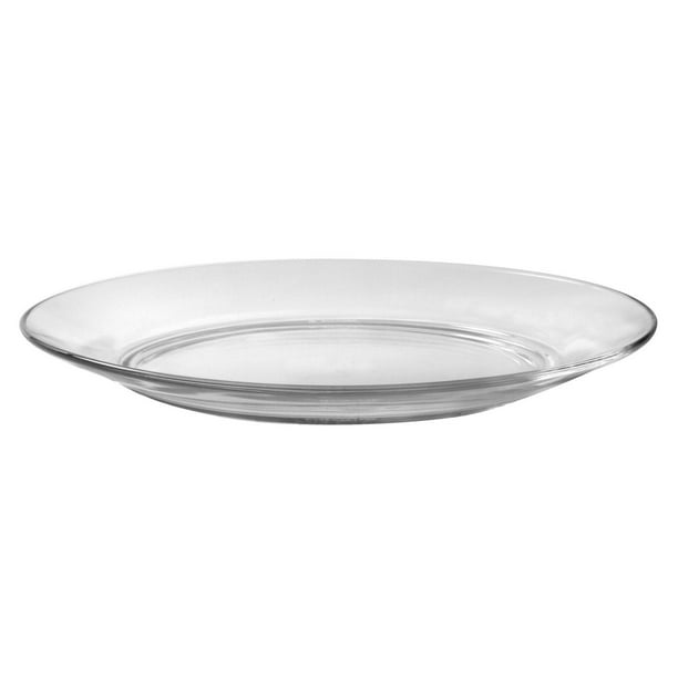 Assiette creuse ronde transparente 28cm en verre - Lot de 6 - Lys - Duralex