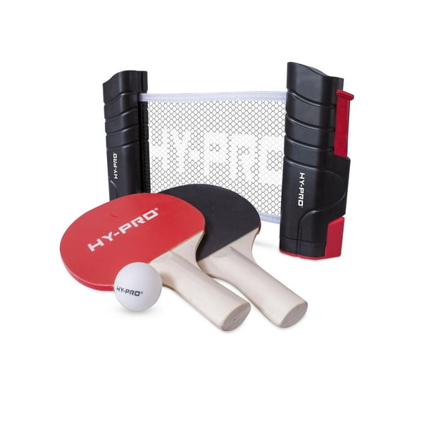 Hy-Pro Portable Table Tennis Ping Pong Set Retractable Net 2 x Bats & 2 x  Balls