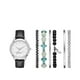Montre empilable Fashion Watches pour femmes en ton argent avec 6 bracelets assortis – image 1 sur 1
