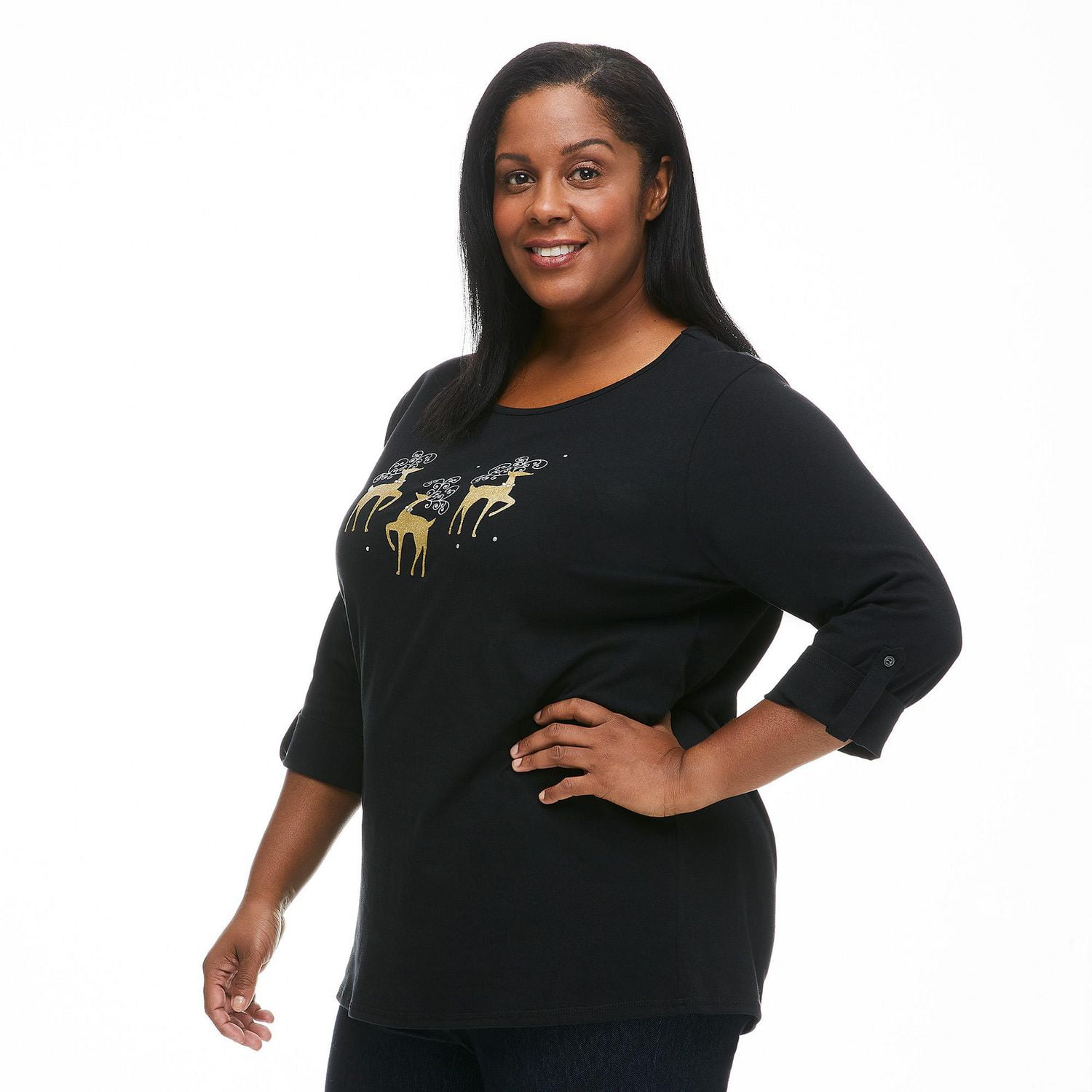 T-shirt des fêtes à manches 3/4 Penmans Plus pour femmes