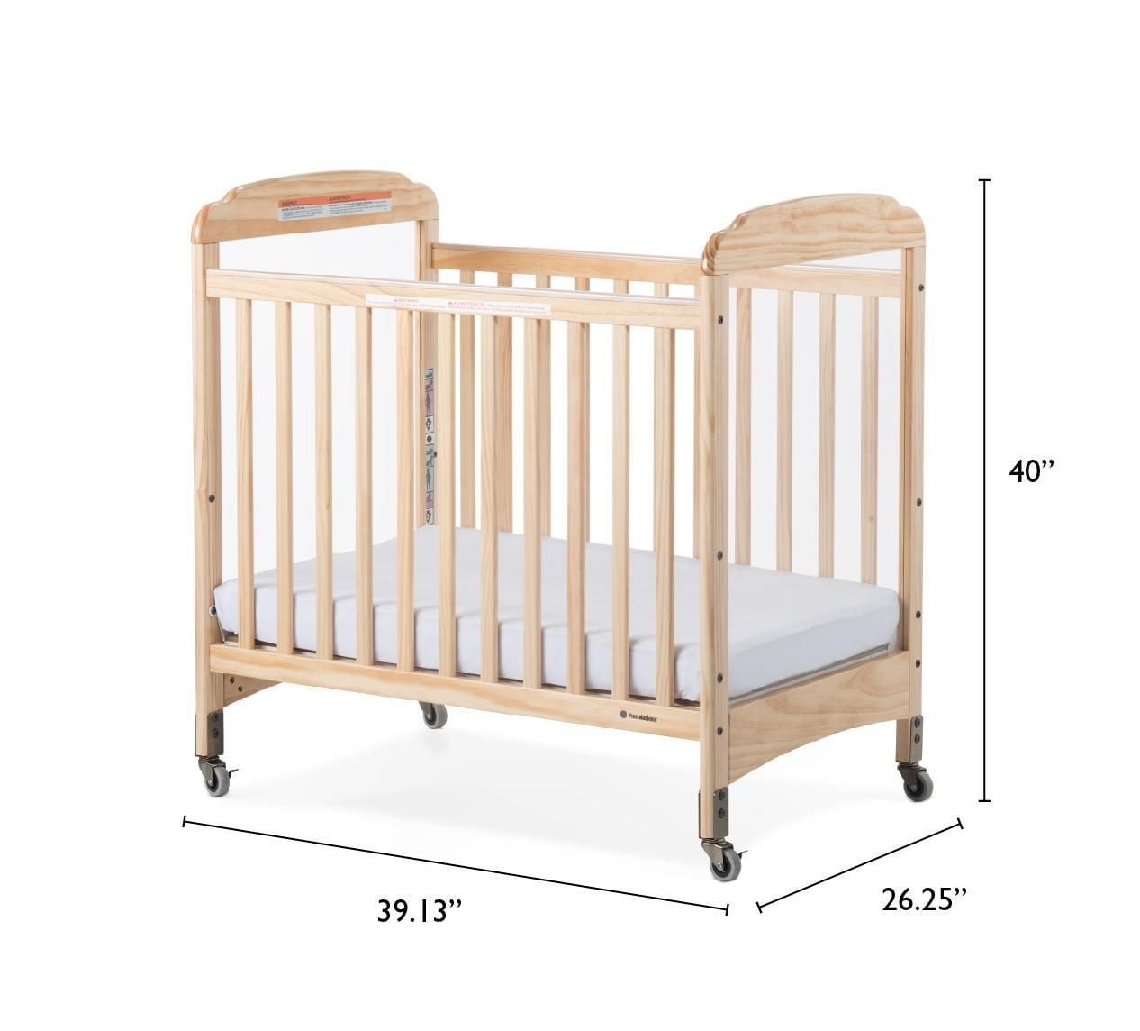 Foundations Next Gen Serenity Fixed Side Compact Clearview Crib Walmart