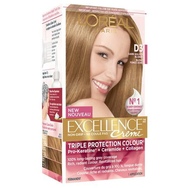 Coloration pour cheveux Excellence Crème D3 de L'Oréal Paris Triple protection