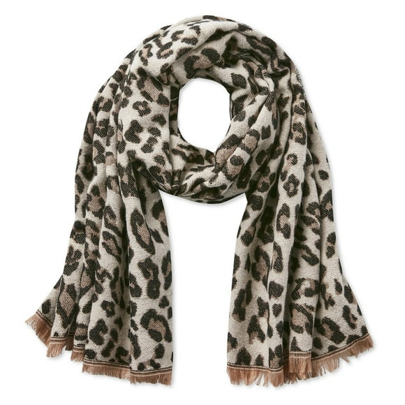 George Women's Leopard Jacquard Blanket Scarf