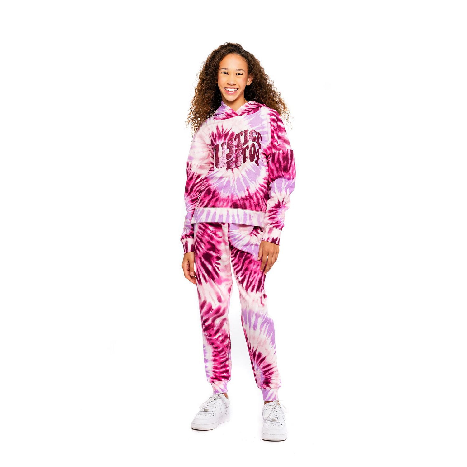 Sweat à capuche à manches longues Justice 04 pour filles