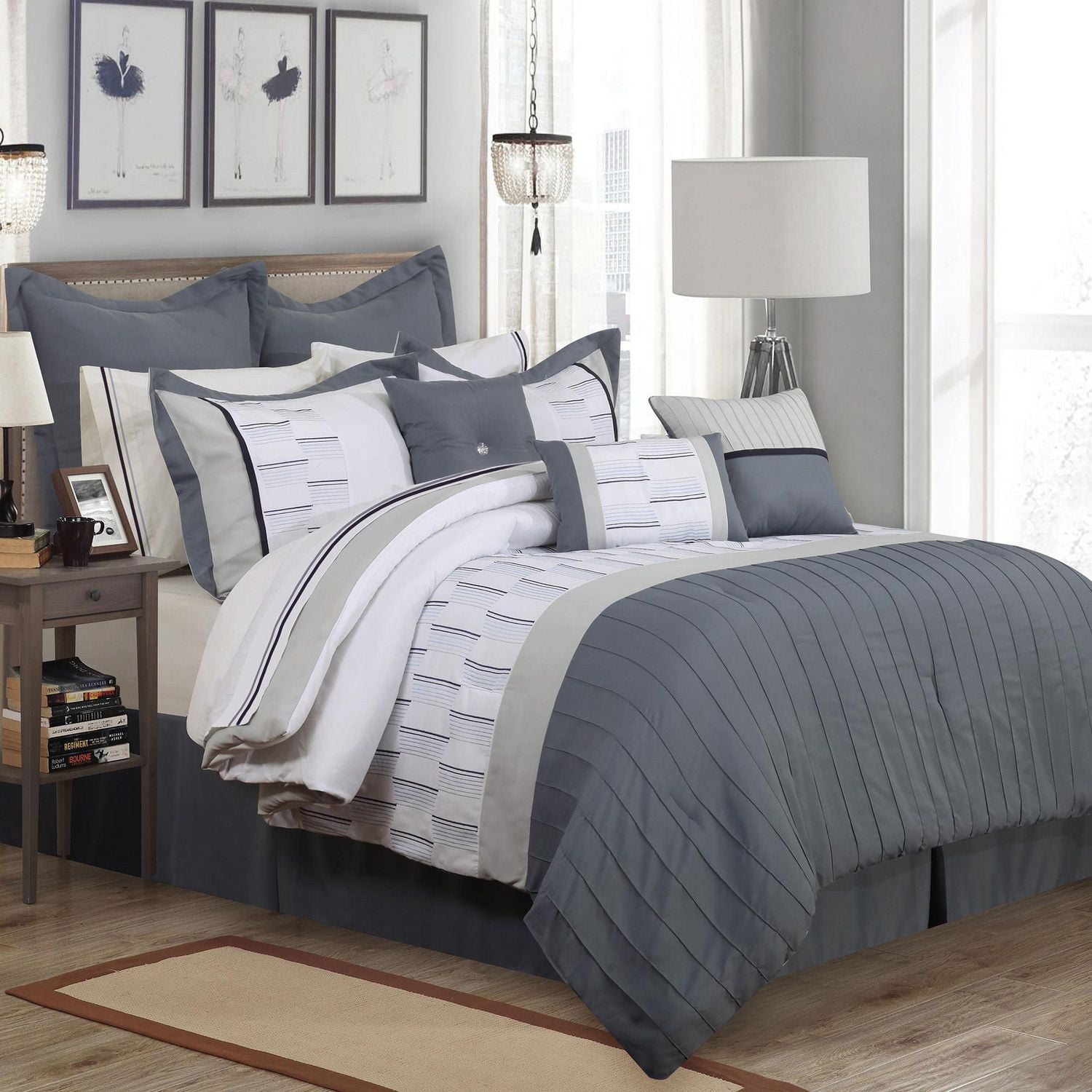 Safdie & Co. Comforter 7PC Set Q Cascade | Walmart Canada