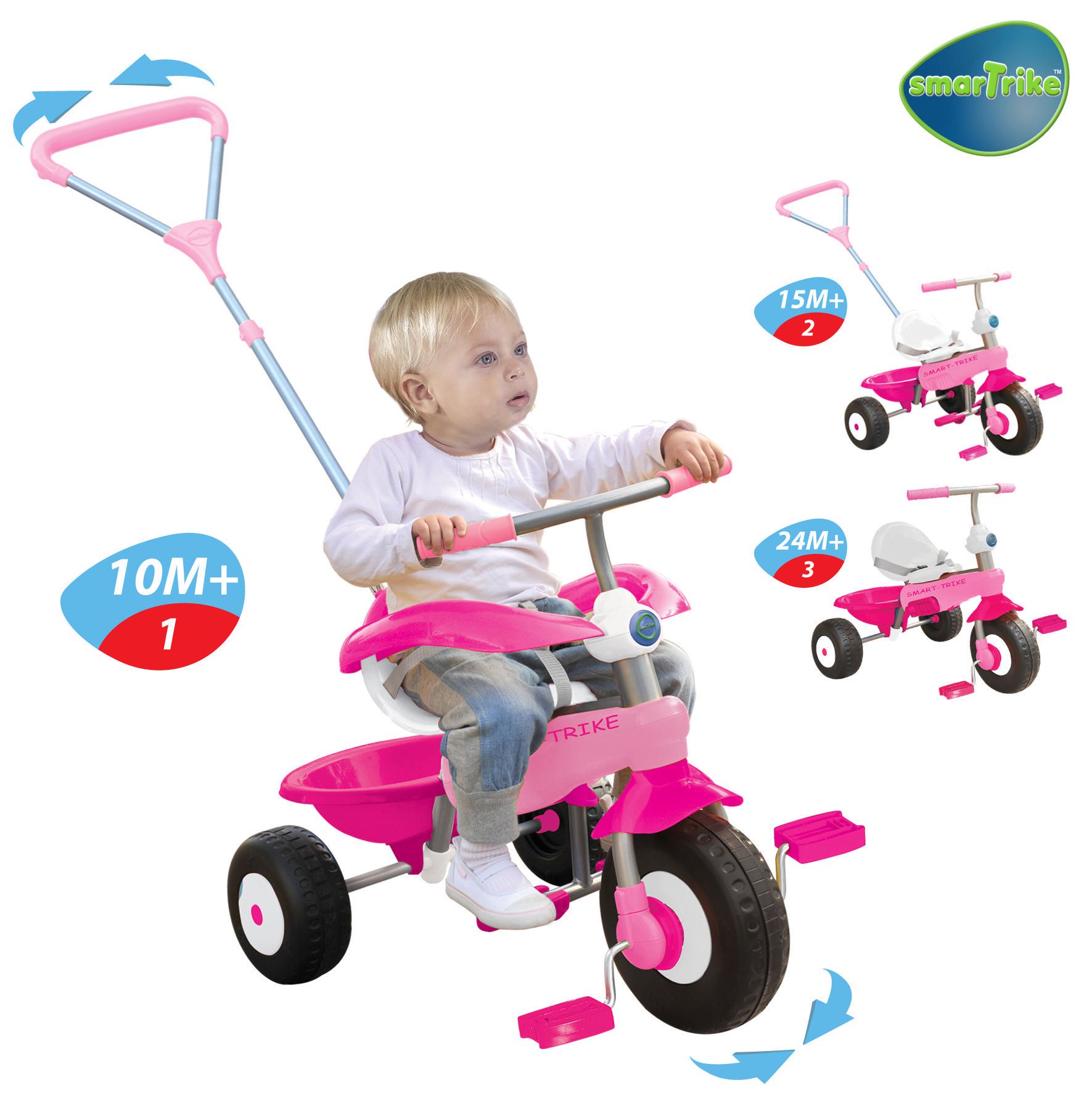 3 in 1 trike pink