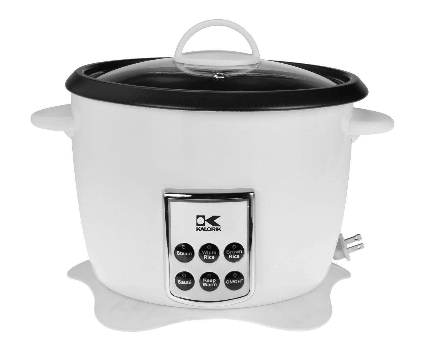 Kalorik White Multifunction Digital Rice Cooker with Retractable Power