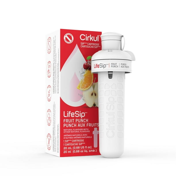 Cirkul LifeSip Aromatisant d’eau à saveur de Punch aux fruits, paquet d’un cartouche CKL Punch aux Fruits