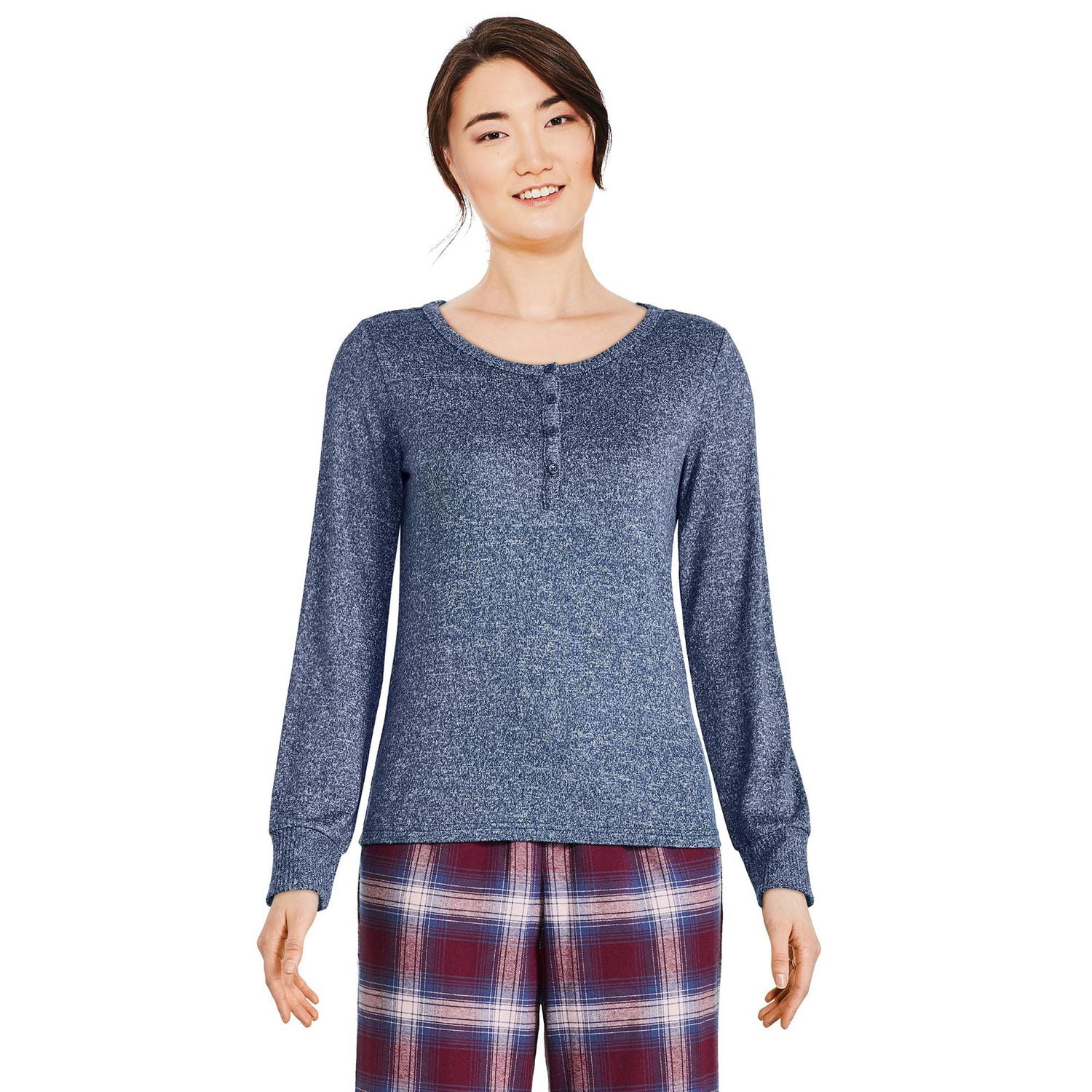 Haut henley à manches longues George pour femmes