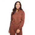 thumbnail image 1 of No Boundaries Women's Cropped Quarter-Zip Sweatshirt, 1 of 6