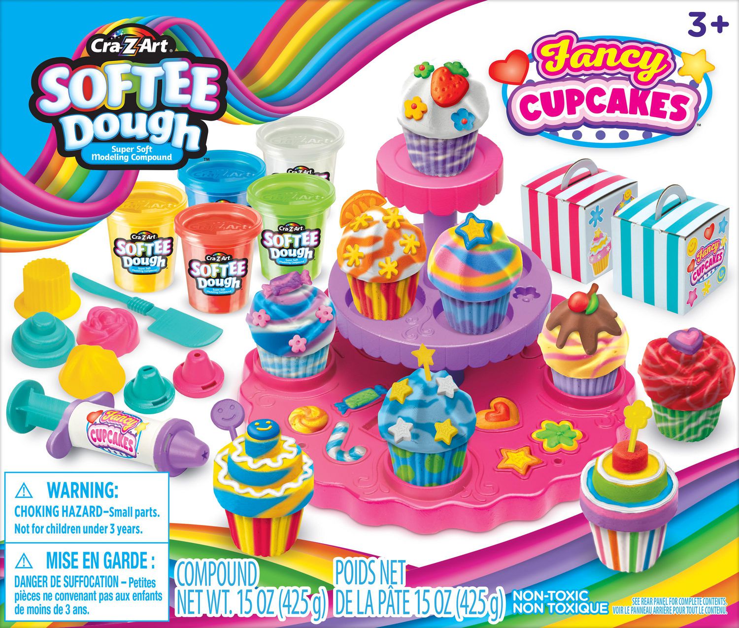 Cra-Z-Art Softee Dough Fancy Cupcakes Set, Sensory Dough Kit for 