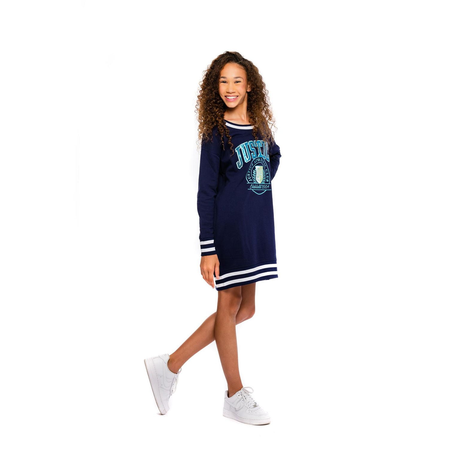 Girls Justice Crest Long Sleeve Dress