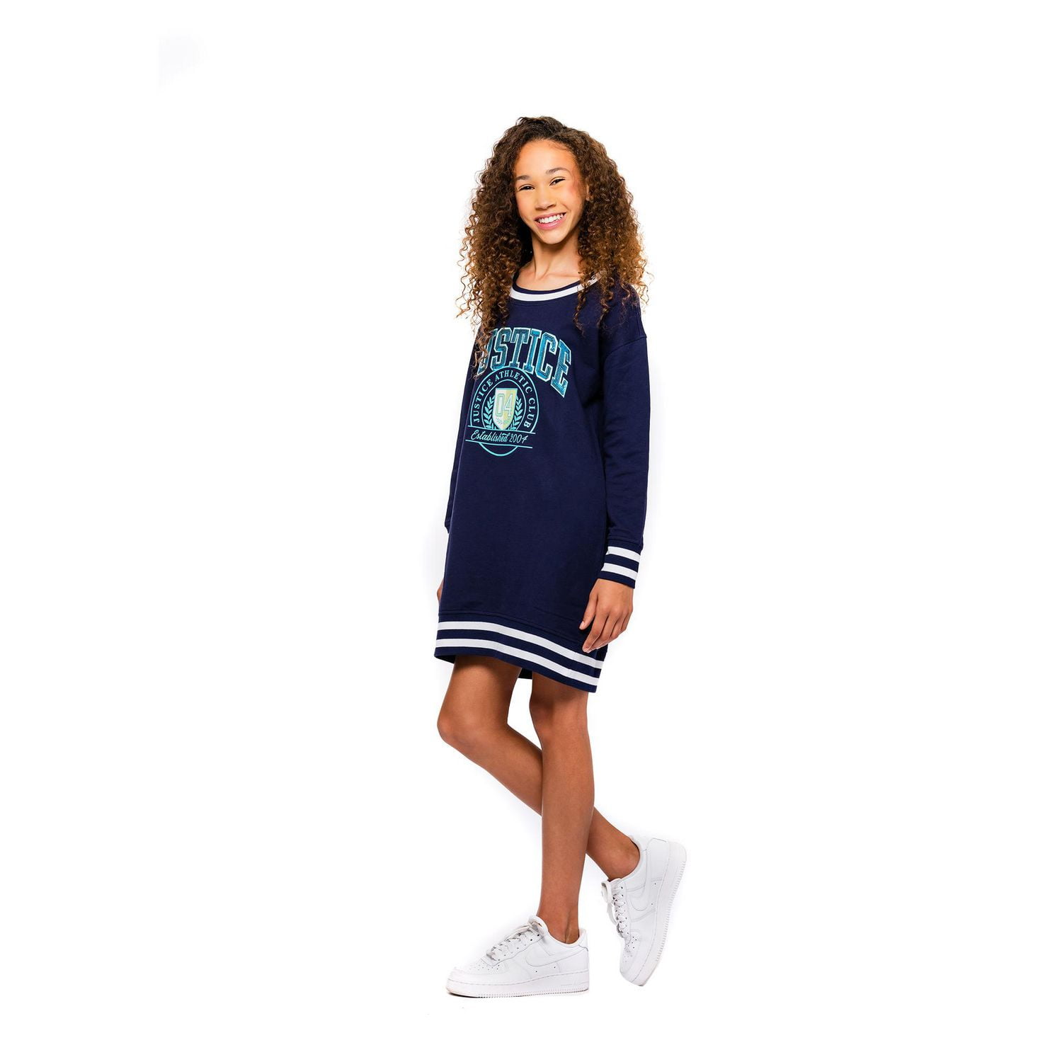 Girls Justice Crest Long Sleeve Dress