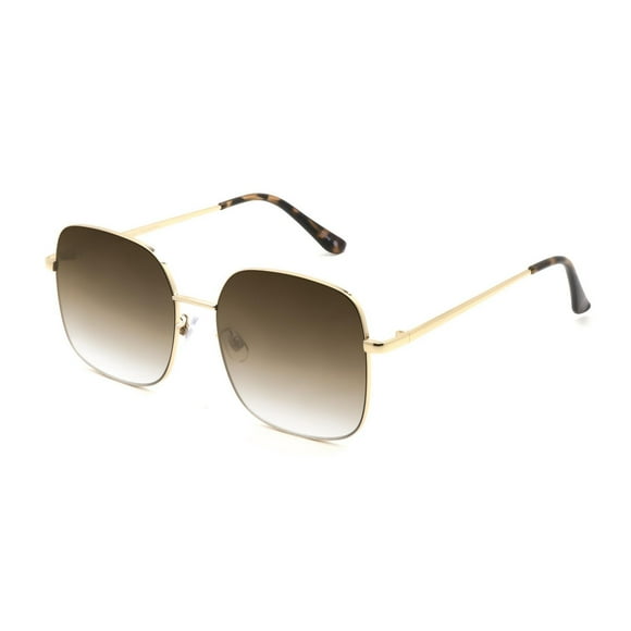 Time & Tru Ladies Gold Square Aviator Sunglasses