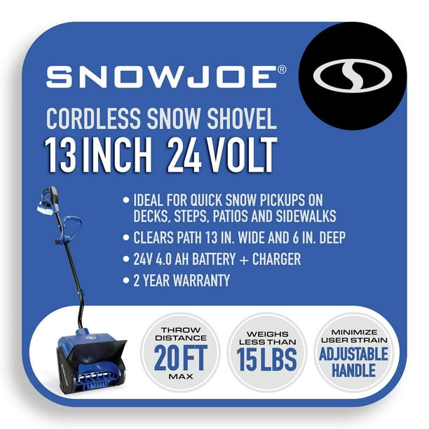 Snow Joe Ensemble pelle à neige électrique sans cordon de 24V et