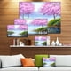 Impression sur toile « Flowering Trees Over Lake » Design Art – image 3 sur 3