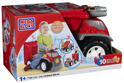 mega bloks fire truck ride on