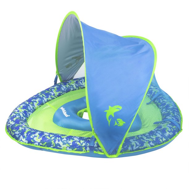 Babyboat Swimschool pour garçons avec parasol et 3 jouets