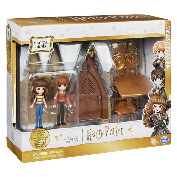 Wizarding World Harry Potter, Magical Minis, Coffret Les Trois Balais avec  2 figurines exclusives et 5 accessoires, jouets pour enfants à partir de 6  ans Wizarding World Coffret Les 