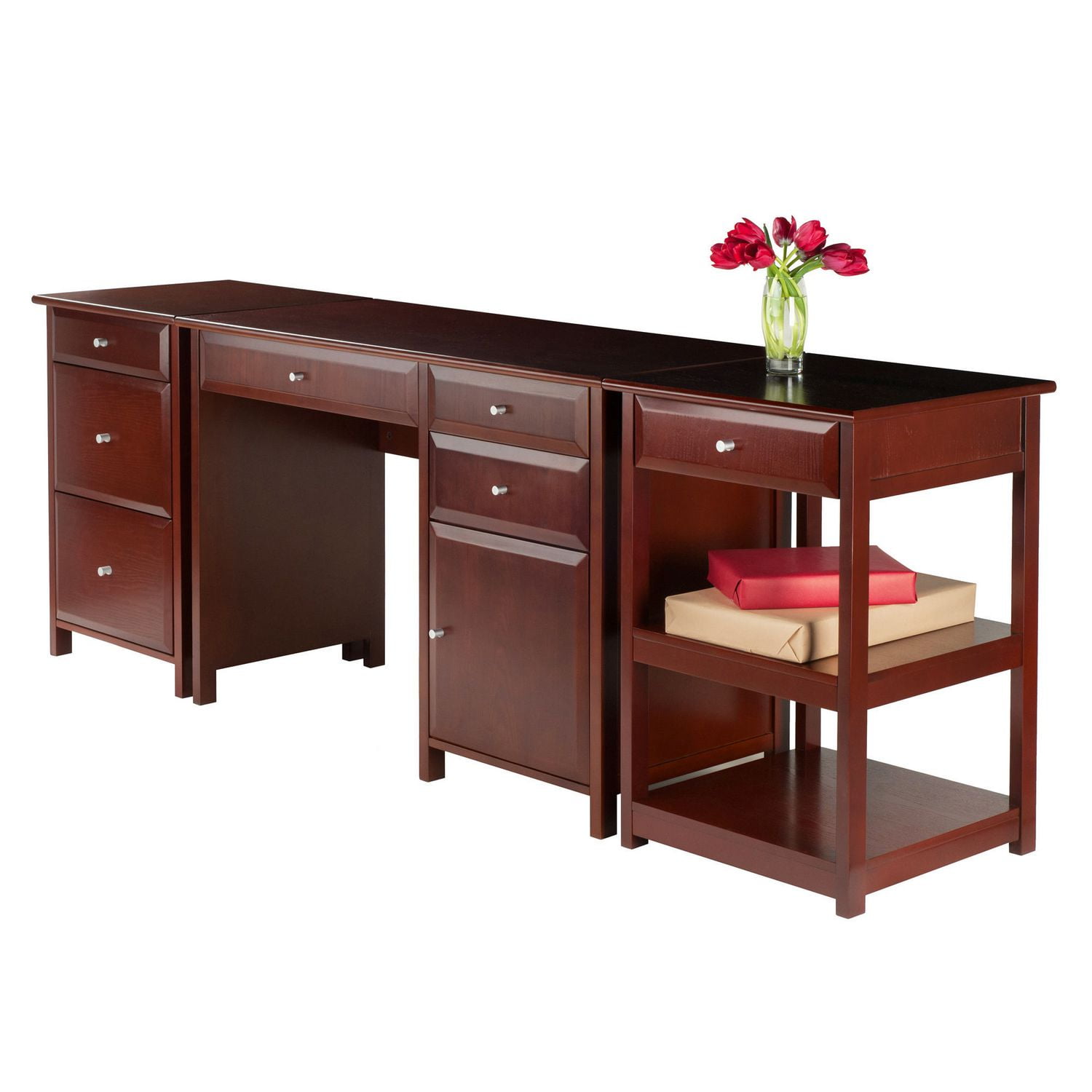 Winsome Delta Office Writing Desk Walnut 94147 Walmart