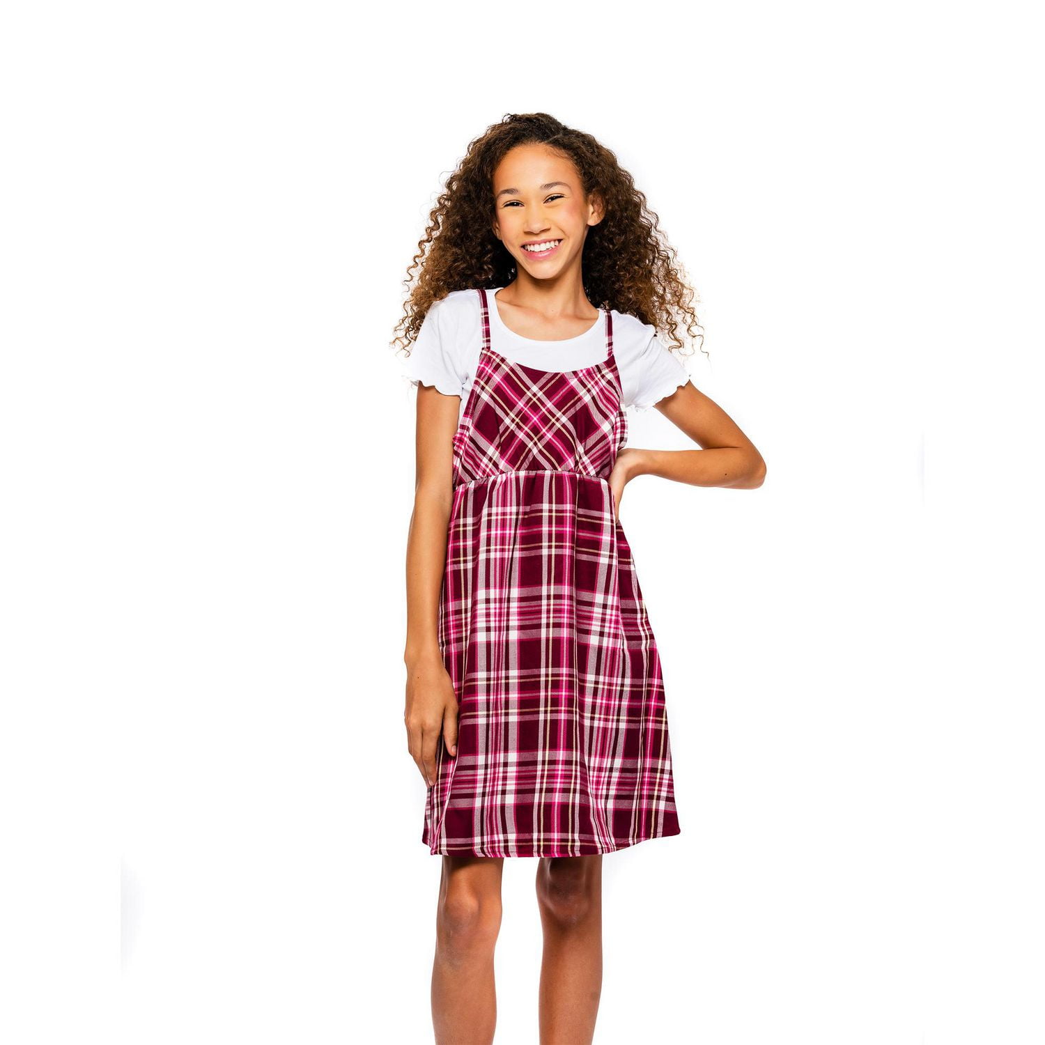 Girls Justice 2 Piece Simply Plaid Dress