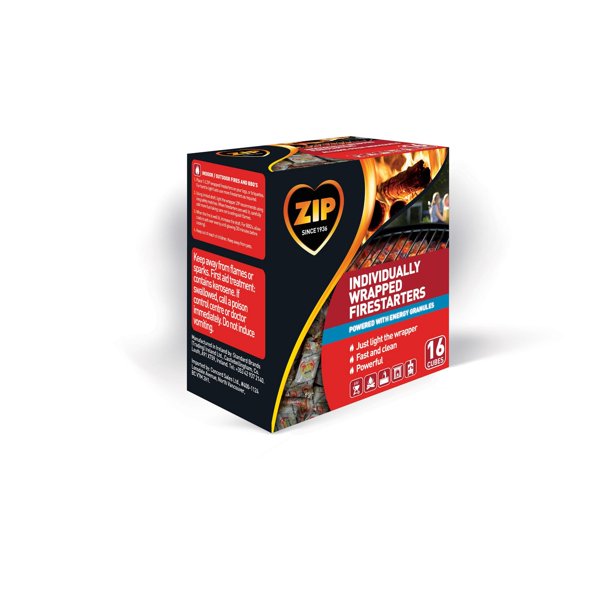 Zip Individually Wrapped Firestarter, 16 Indv Wrapped Firestarters
