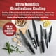 GraniteStone Couteaux NutriBlade Ensemble de couteaux de cuisine à lames tranchantes de rasoir de haute qualité, acier inoxydable trempé avec surface à revêtement minéral antiadhésif, poignée ergonomique caoutchoutée, va au lave-vaisselle – image 2 sur 8