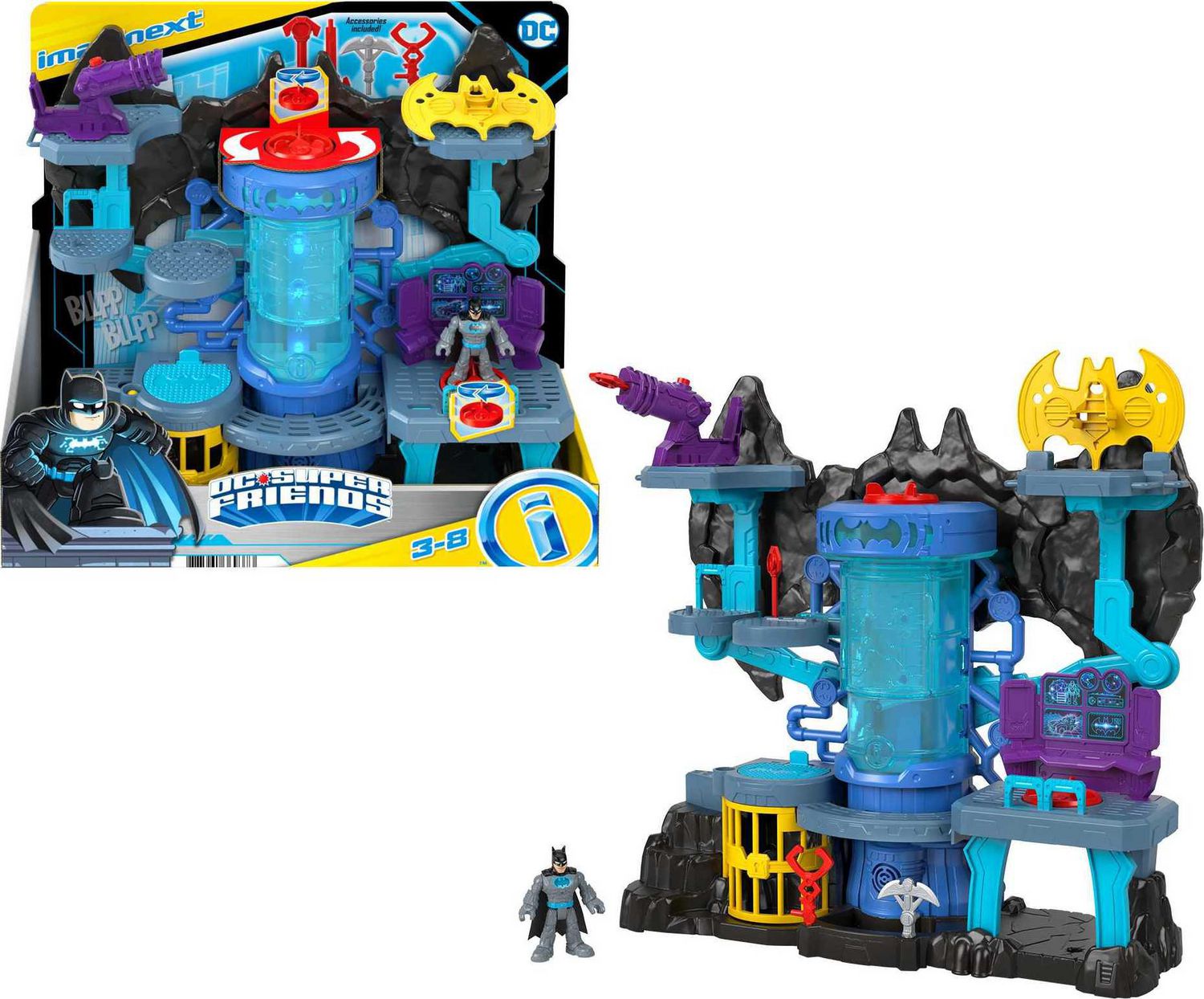 Imaginext DC Super Friends Batman Figure and Bat-Tech Batcave Playset with  Lights & Sounds | Walmart Canada