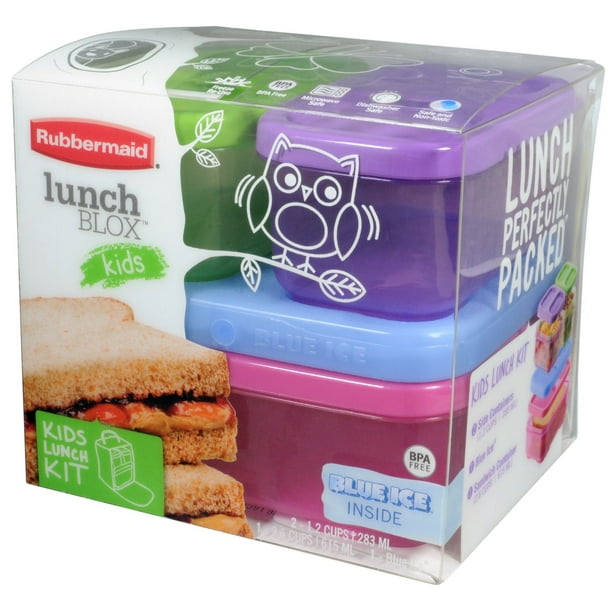 Rubbermaid Lunchblox Kids Kit de déjeuner multicolore avec sac de glace, 1 kit