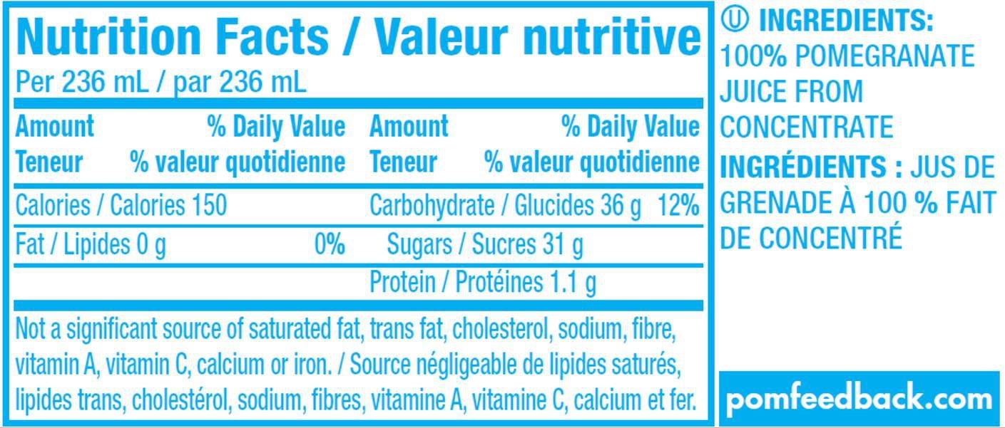 Wonderful POM Natural Flavour Pomegranate Juice, 1.4 L