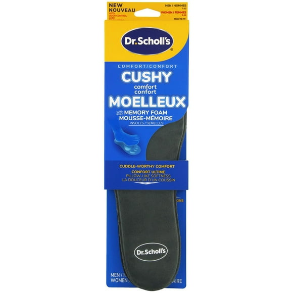 Dr. Scholl's® Cushy Comfort with Memory Foam Insoles, Unisex, Men's Shoe Size 7-13 Women's 5-10