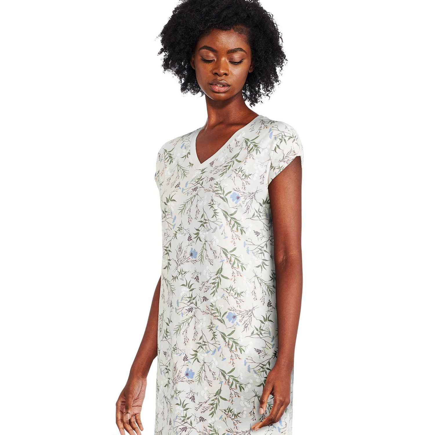 Chemise de nuit à encolure en V George pour femmes