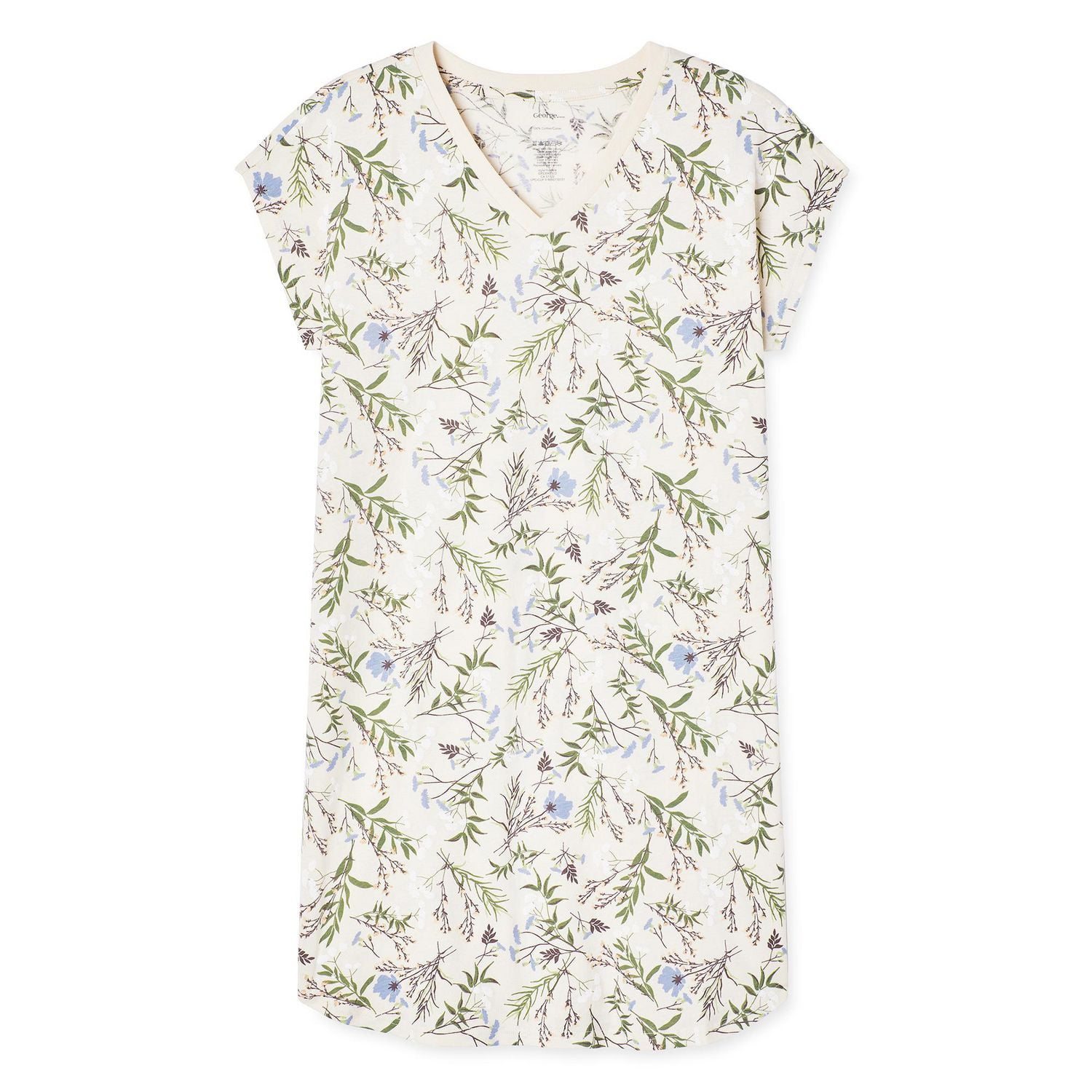 Chemise de nuit à encolure en V George pour femmes