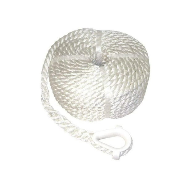 Blue Dog Marine Anchor Line with Thimble, 3/8 Inch x 150 Feet Marine ...