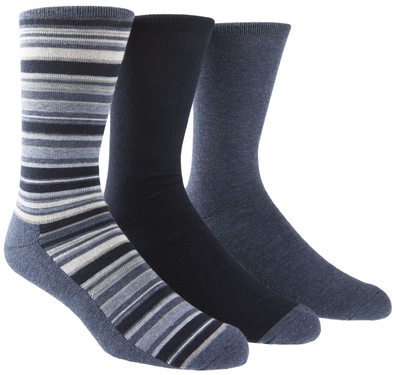 Happy Foot by Mcgregor Men's 3 Pair Multi-Stripe Crew Socks | Walmart ...