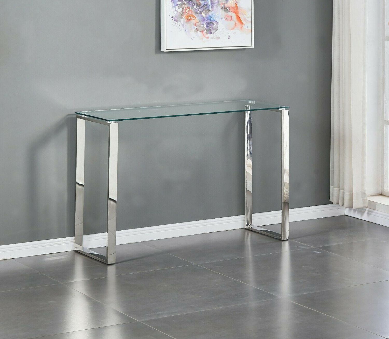 Walmart glass deals console table