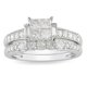 Miadora Ensemble de bague de mariage avec 1 CT de Diamants de Coupe Baguette en Or Blanc 14 K (G-H, I2-I3) – image 2 sur 3