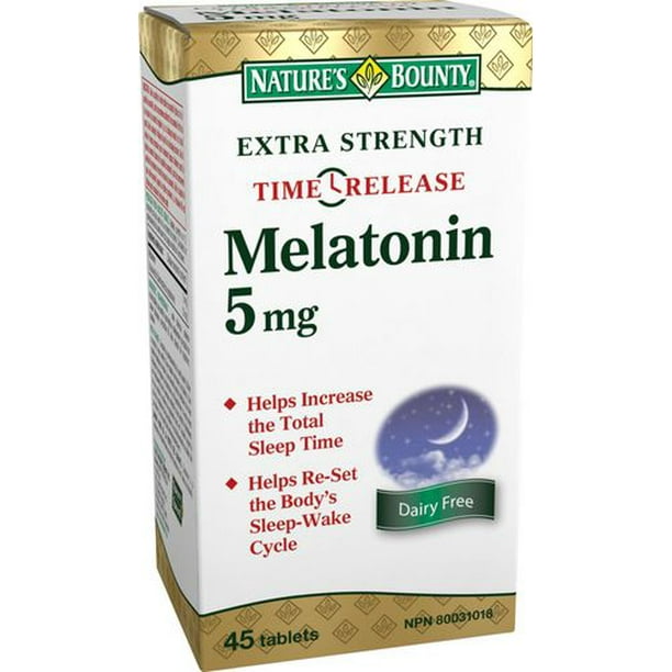 Nature's Bounty Extra-Fort Mélatonine 5 mg 45 comprimés