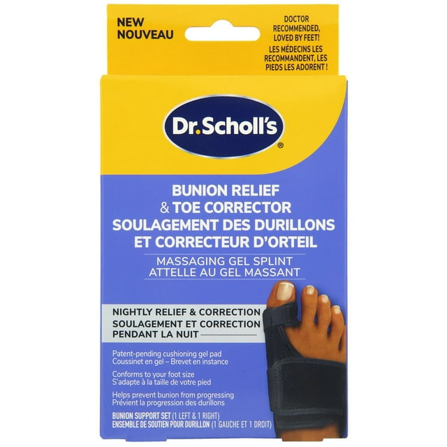Dr. Scholl's Bunion Relief & Toe Corrector, One Size, 1 Support Set