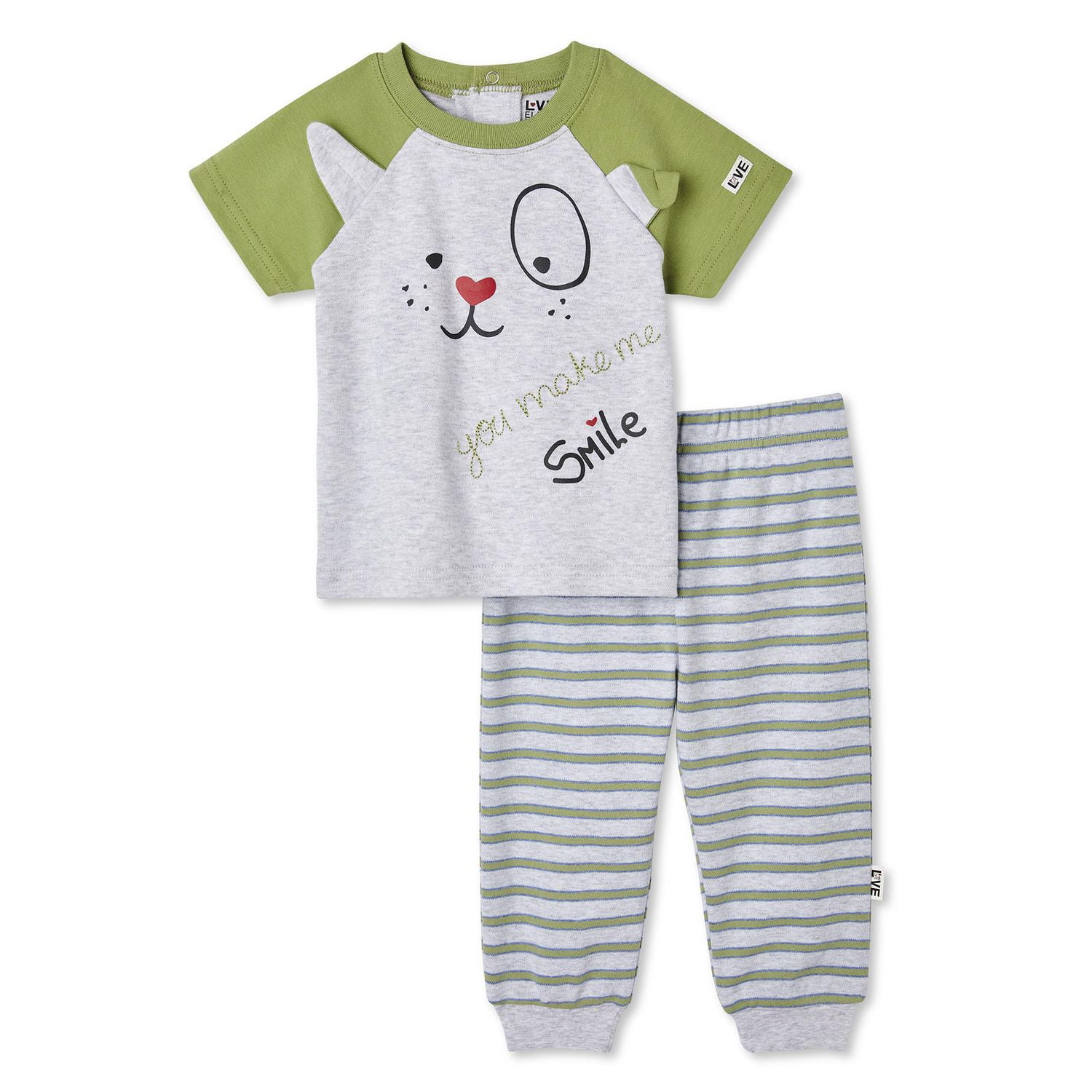 LOVE Ellen DeGeneres Baby Boys' Organic Cotton Pant 2-Piece Set